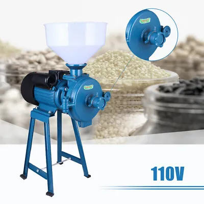 $205 • Buy Electric Dry Wet Grain Grinder Mill W/ Funnel Powder Grinder Machine Heavy Duty