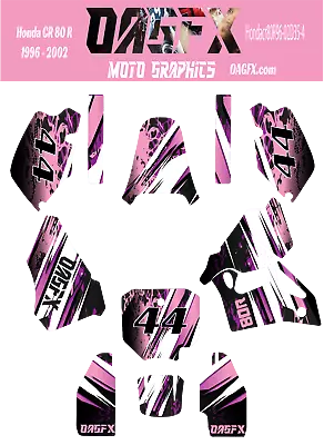 1996 - 2002 Honda CR 80  OAGFX Graphics Kit - D35-4 Pink • $69.99