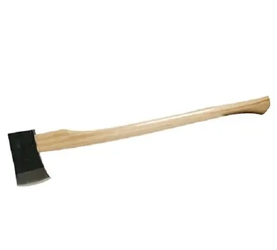 4.5lb Felling Axe With Hicory Wood Wooden Handle Log Splitter • £28.43