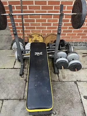 Weight Lifting Bench And Weights Used • £40.82