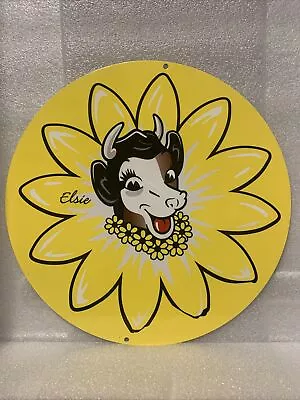 Elsie The Cow Dairy Sign Porcelain Enameled • $64