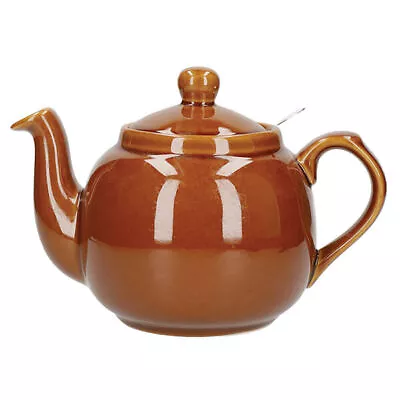 London Pottery Farmhouse Filter 4 Cup Teapot Rockingham Brown • £32.95