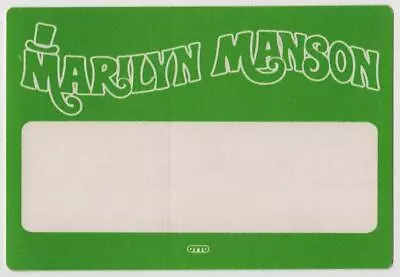 Marilyn Manson Green Cloth Backstage Pass. OTTO • $8.99