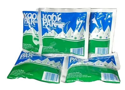 5 Packs Koolpak Compact Instant Ice Packs For Sports Injury Pain Relief  • £8.73