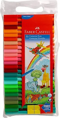 Faber Castell Connector Pens Multicolor Art Pens & Markers Pack Of 50 Shades • $44.99