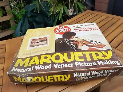 Boxed Vintage MARQUETRY SET - Wood Veneer Picture Making Set 402 Ben Nevis • £24.99