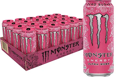 Monster Energy Ultra Rosa Sugar Free Energy Drink 16 Fl Oz (Pack Of 24) • $59.99