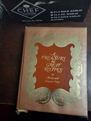 A Treasury Of Great Recipes Mary And Vincent Price 1965 First Printing Cookbook • $40