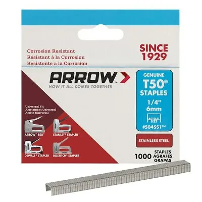 Arrow 1/4-in Leg X 3/8-in Medium Crown 18-Gauge Heavy-Duty Staples (1000-Count) • $13.98