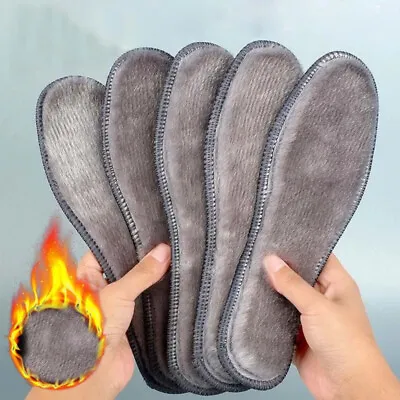 5Pairs Faux Rabbit Fur Plush Insoles Winter Thermal Thicken Shoe Pads Foot Warm • £5.66