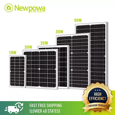 Newpowa 10W 20W 30W 50W Solar Panel 12V Battery Maintain For Marine RV Trolling • $37.23