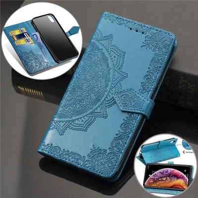 Magnetic Flip Case PU Leather Wallet Purse Cover For IPhone Huawei Samsung S10+ • £5.99