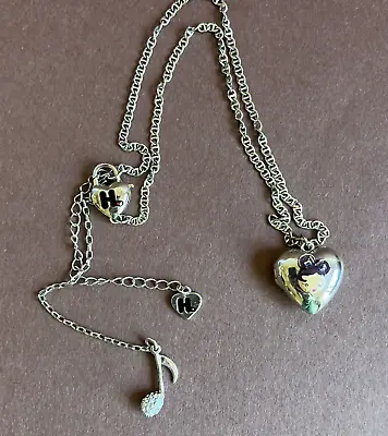 Gwen Stefani Harajuku Lovers Silver Tone Locket Necklace With Charms • $28