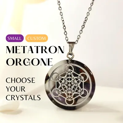 Minimal Orgonite Necklace Metatron Orgone Energy Generator Pendant EMF Shield • $28