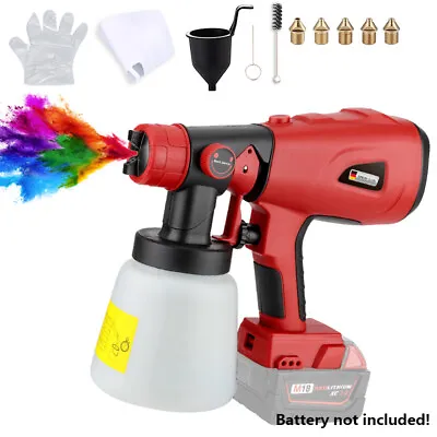 200W Electric Spray Gun Machine For Milwaukee 18V Paint Sprayer 800ML Cordless • $83.69