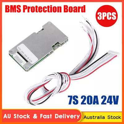 3X 24V 20A 7S Lithium Li-ion LiFePO4 Battery BMS Protection Board Cell AU Stock • $45.85