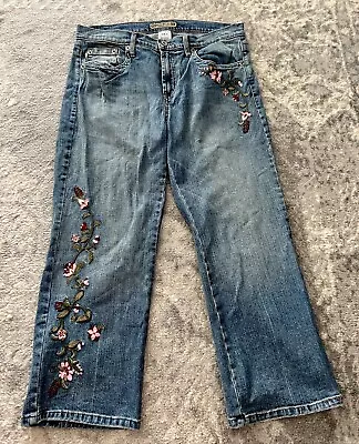 Vintage Z. Cavaricci Jeans 80s 90s Floral Embroidery Women’s  Size 16 • $49.50