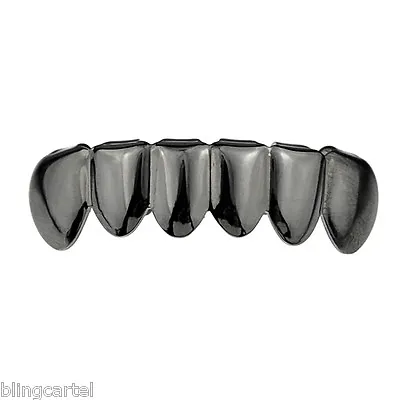 Gunmetal Black Grillz Bottom Lower Row Teeth Grill Hip Hop Fronts Mouth Grills • $14.95