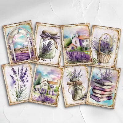 Lavender Flowers Toppers Cardmaking Supplies ATC Journals • £2.80