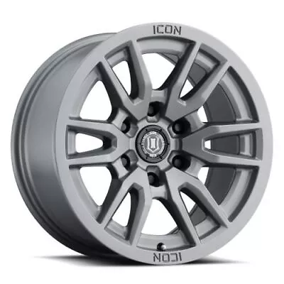 17x8.5 Icon Alloys Vector 6 Titanium Wheels 6x5.5 (25mm) Set Of 4 • $805.97