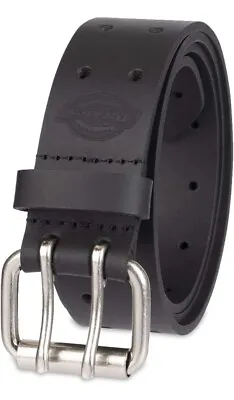 Dickies Men's 2Hole Double Prong Bridle Black Belt Genuine Leather Sz 42-44 (XL) • $24.53