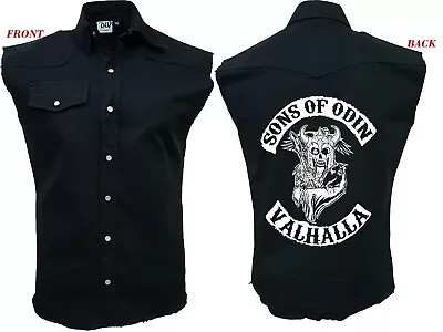 SONS OF ODIN VALHALLA/Worker/Viking/Celtic/Rock/Tribal/Work Shirt/Sleeveless/Top • $34.09