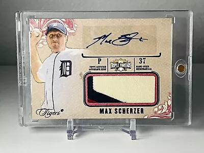 2014 Topps Triple Threads Max Scherzer True 1/1 Auto 3 Color Patch • $450