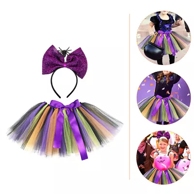  Tutu For Girls Pirate Gothic Costume Halloween Skirt Make Up • $23.17