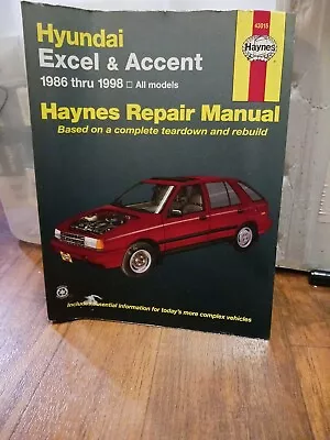Hyundai Excel & Accent 1986-1998 Haynes Repair Manual 43015 • $9.99