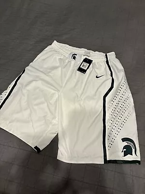 Michigan State Spartans NCAA Authentic Nike Dri-Fit Game Style Basketball Shorts • $30