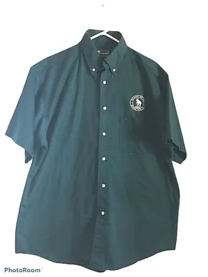 Blue Generation Unisex Oxford Shirt Green Vacations For All Glacier Park Logo L • $16.46