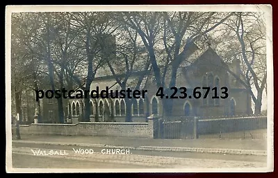 ENGLAND Walsall Wood 1910s Church. Real Photo Postcard • £7.71