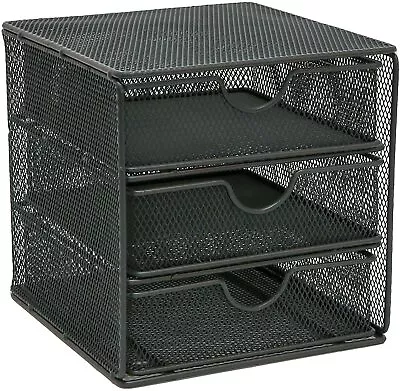 £16.99 • Buy OSCO Small Wire Mesh 3 Drawer Chest - Graphite