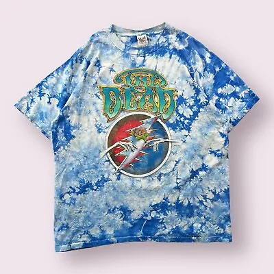 Vintage Grateful Dead Tye Dye Rose Skelton Concert Band Shirt 2003 Size XL • $69.95