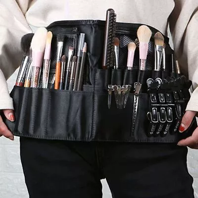 Makeup Brush Holder Makeup Artist Tool Bags Cosmetic Organizer With Waist Belt • £9.49