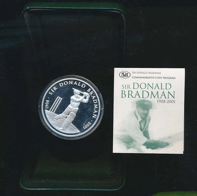 $54.99 • Buy  Australia: 2001 $5 Sir Donald Bradman 1oz Silver, Cat $85, Cased.