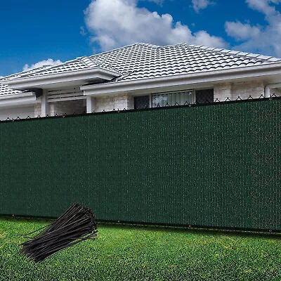 4' 5' 6' 8' Tall Fence Privacy Screen Shade Cover Windscreen Mesh Garden-Green • $46.99