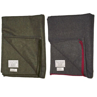 $21.96 • Buy Wool Blanket Army Military Style Combat Field Camping Outdoor Sleeping Work New