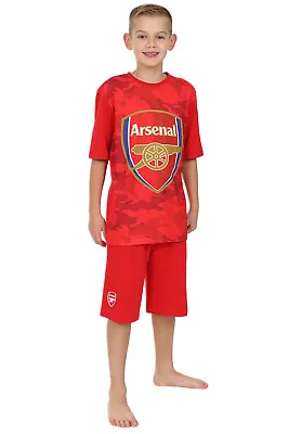 Boys Arsenal FC Red Camouflage Short Pyjamas • £13.99