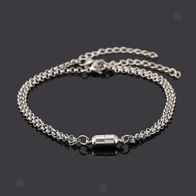 £3.59 • Buy 1 Pair Of Lovers Bracelets Men Women Minimalist Stainless Steel Win