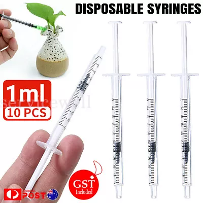 10-100x 1ml Disposable Syringes Slip Tip Hydroponics Nutrient Measuring Plastic • $6.82