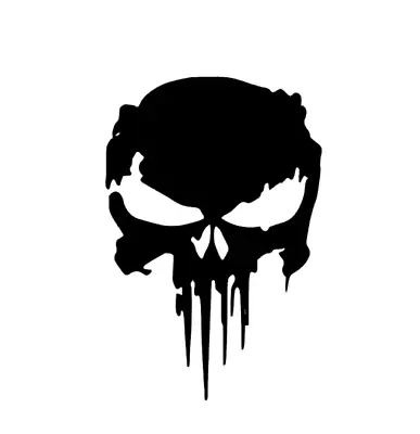 Distressed Punisher Skull Sticker Decal Vinyl For Cars Trucks Windows Laptops • $2.98