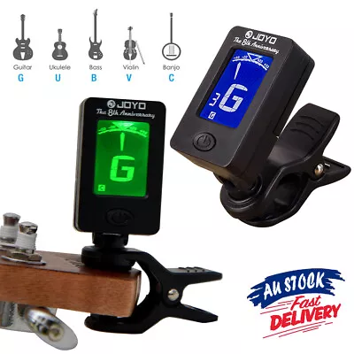 Chromatic Guitar Tuner Violin Ukulele Bass LCD Electronic Digital Clip On AUS • $11.79