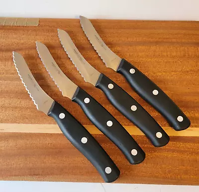 Miracle Blade World Class Steak Knife Stainless Steel Serrated Set Of 4 • $14.99