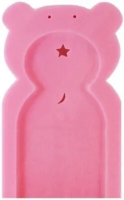 Teddy Baby Bath Sponge Support Foam Bathing Mat Newborn Body Support Aid Pink • £6.99