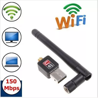 150M USB WiFi Wireless Adapters LAN W/Antenna Raspberry Pi 2 B+ralink-wq • £5.57