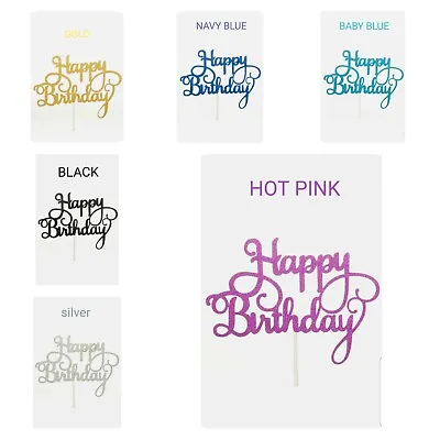 £1.99 • Buy  Happy Birthday Cake Topper Card  Party Decor Supplies Multi UK