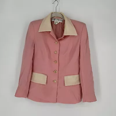 Vintage Escada Blazer Women’s Medium M 80s 90s Barbiecore Jackie O Office Preppy • $40