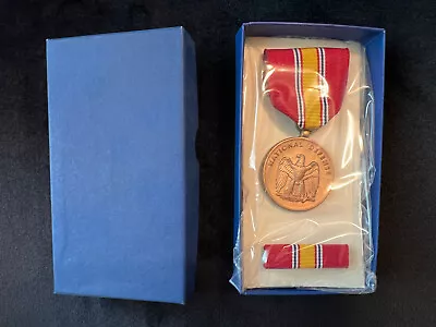 NOS Sealed NATIONAL DEFENSE SERVICE MEDAL Ribbon Bar Pin Vietnam War Era 1968 • $6.50