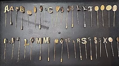 Vintage To Modern Lot Of 39 Letters Initials Monogram Stick Pins • $9.99